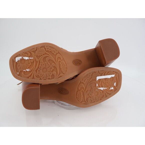 Sofft Stratford Sandals Brown Leather Block Heel Gladiator Strappy Size 9.5 M - Picture 10 of 13
